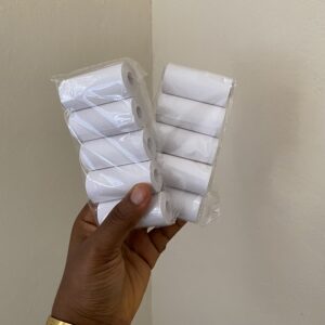 White non sticky paper for mini printer (pack of 5rolls)