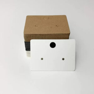 White Earring card with transparent nylon 50pcs