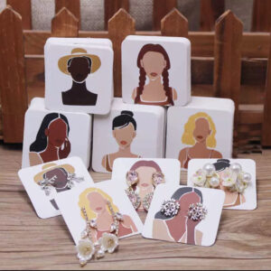 Fancy earring card with transparent nylon 50pcs
