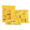 Yellow hello mailer bag (small 17x30cm, medium 25x35cm)